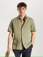 100% Linen short sleeve shirt