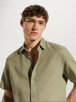 100% Linen short sleeve shirt