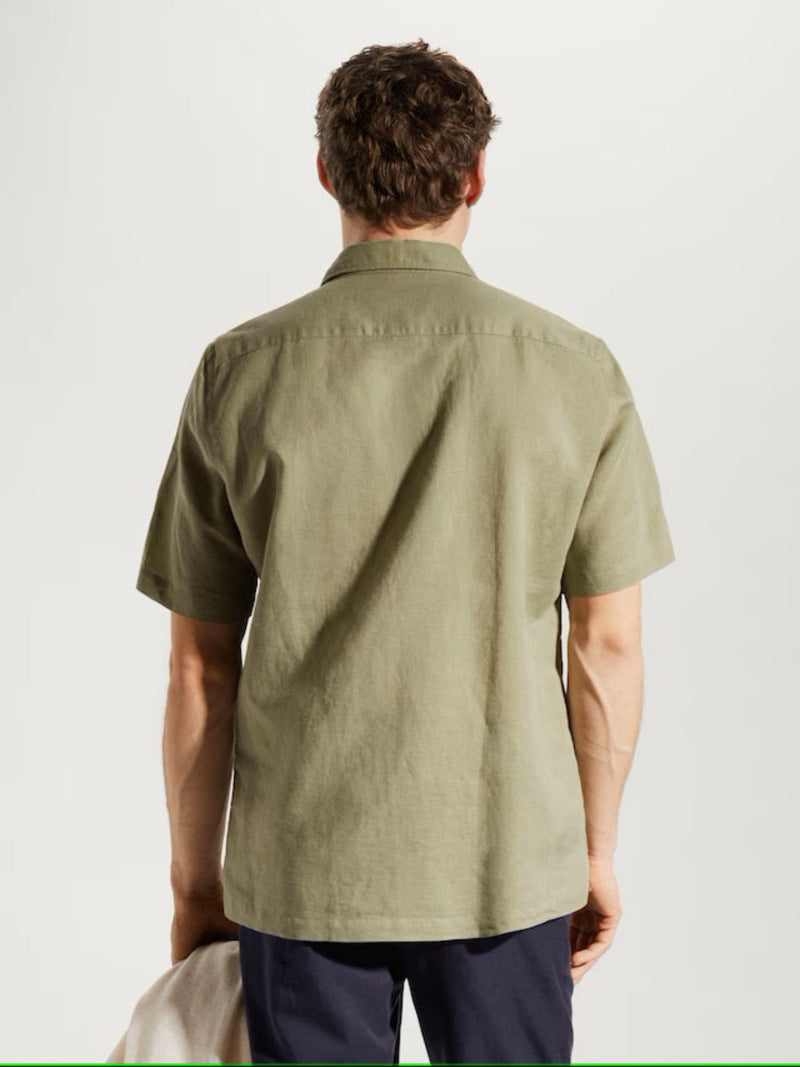 100% Linen short sleeve shirt