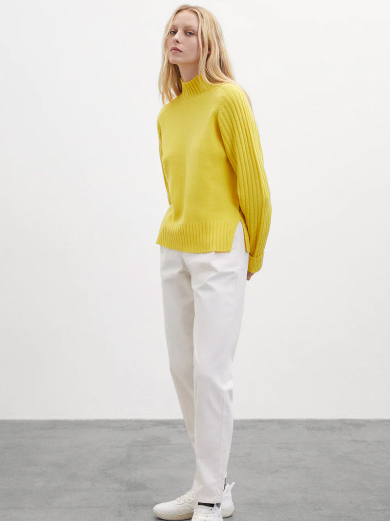 Eucalipto high-neck knitted wool sweater