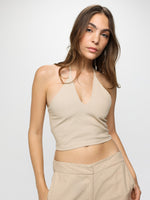 Cropped μπλούζα halter neck