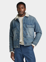 Denim μπουφάν Utility Flap Pocket Sherpa