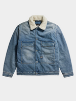 Denim jacket Utility Flap Pocket Sherpa