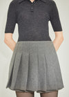 Πλισέ wool-blend skort