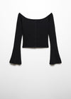 Ζακέτα lurex off-shoulder