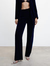 Velvet tailored pants