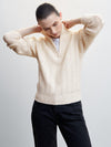 Half-zip turtleneck sweater