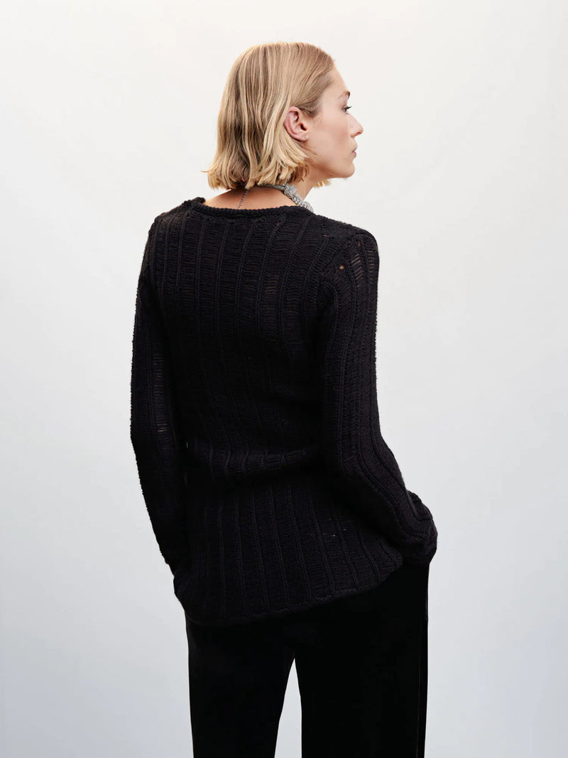 Knitted cardigan with knot detail