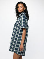 Mini καρό φόρεμα shirt dress